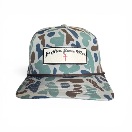 Be Nice. Grace Wins. Mallard Duck Edition Hat